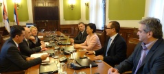 29 March 2016 Deputy Speaker Arsic and MP Marijan Risticevic in meeting with the representatives of CRRC 